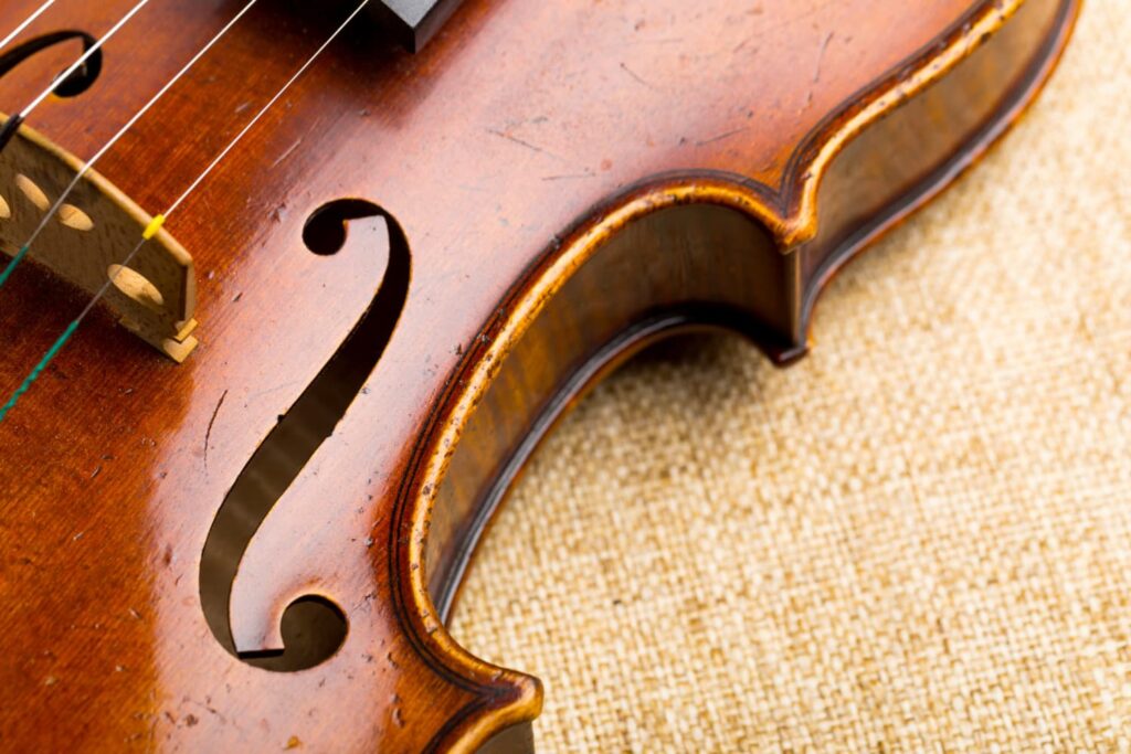 a violin evoking the lesson that became a lifelong friendship