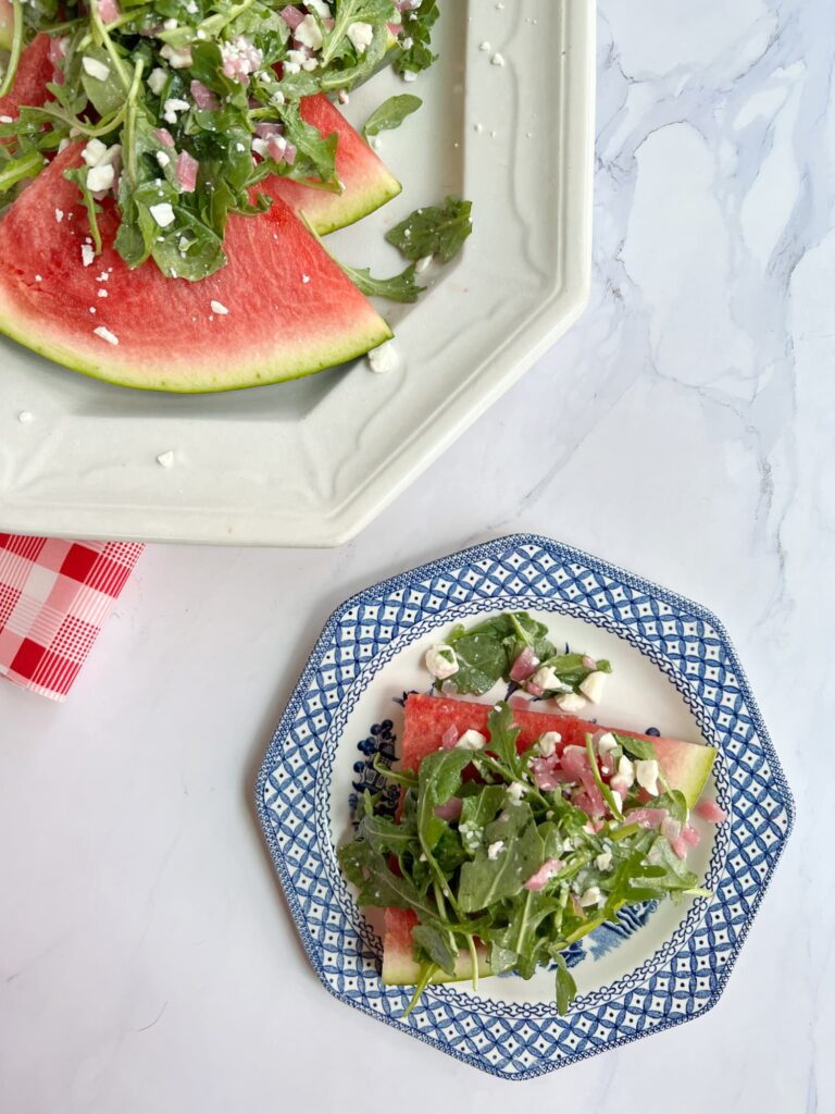 watermelon salad with pickled onions