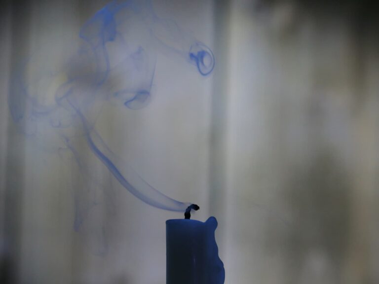 A candle that is just blown out