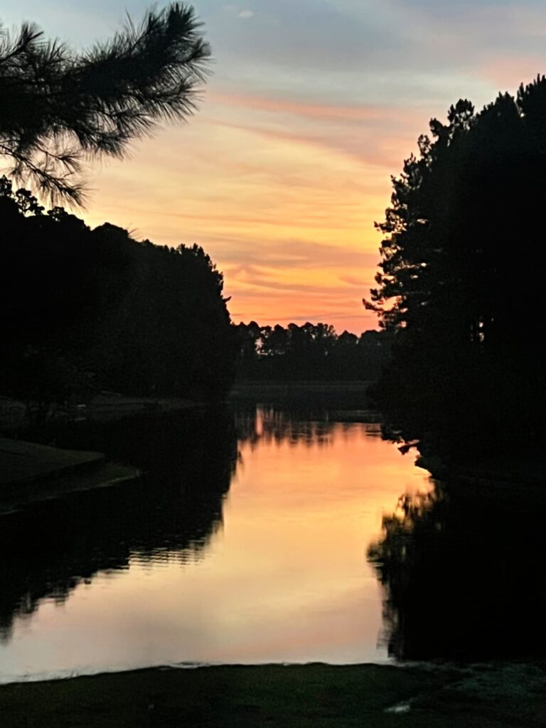 Early morning in Pinehurst neighborhood