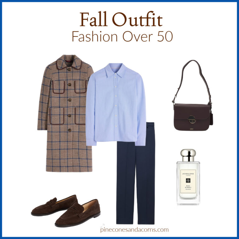 Fall Fashion Fashion over 50 blue and brown outfit