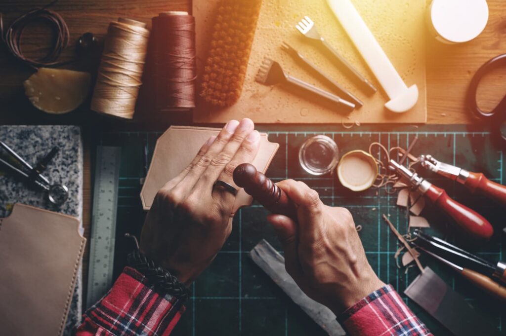 hands doing handcraft work, a legacy passed down.