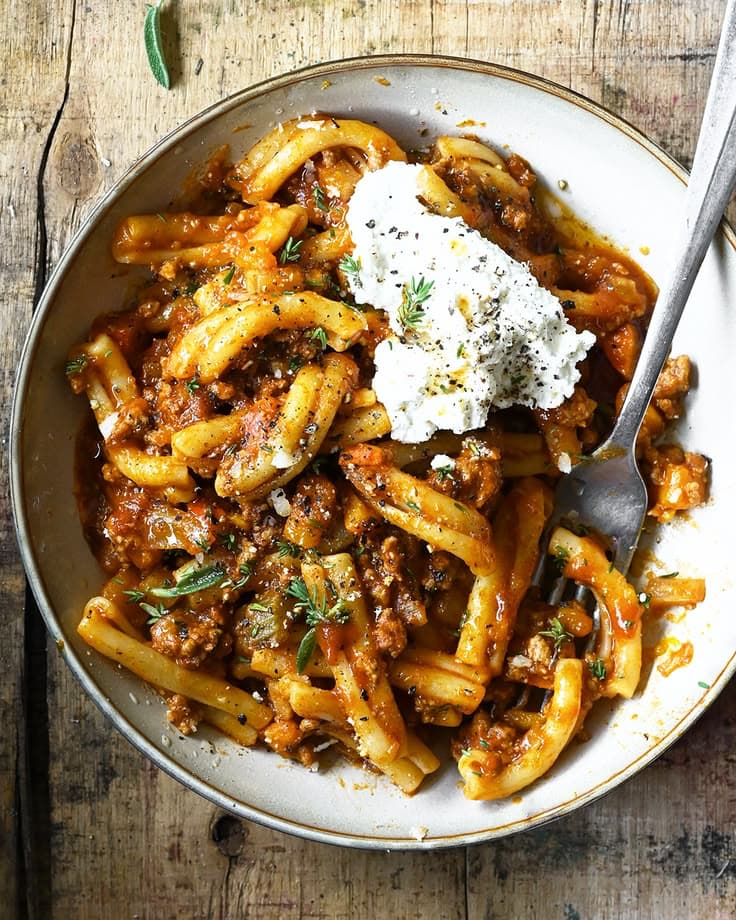pumpkin beef bolognese