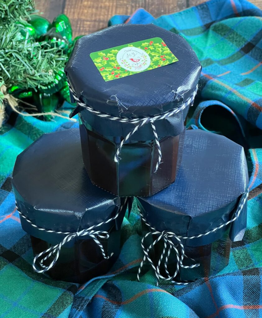 rich glossy salted dark chocolate hot fudge sauce ready for gifting