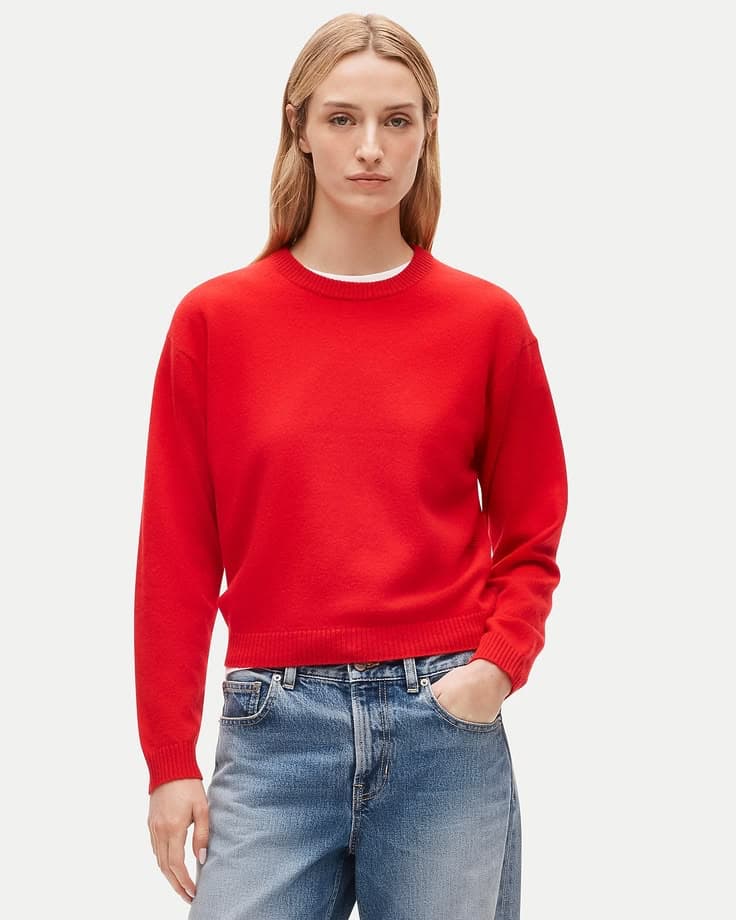Women's Everyday Relaxed-Fit Cashmere Crewneck Sweater For Weekends JCrew