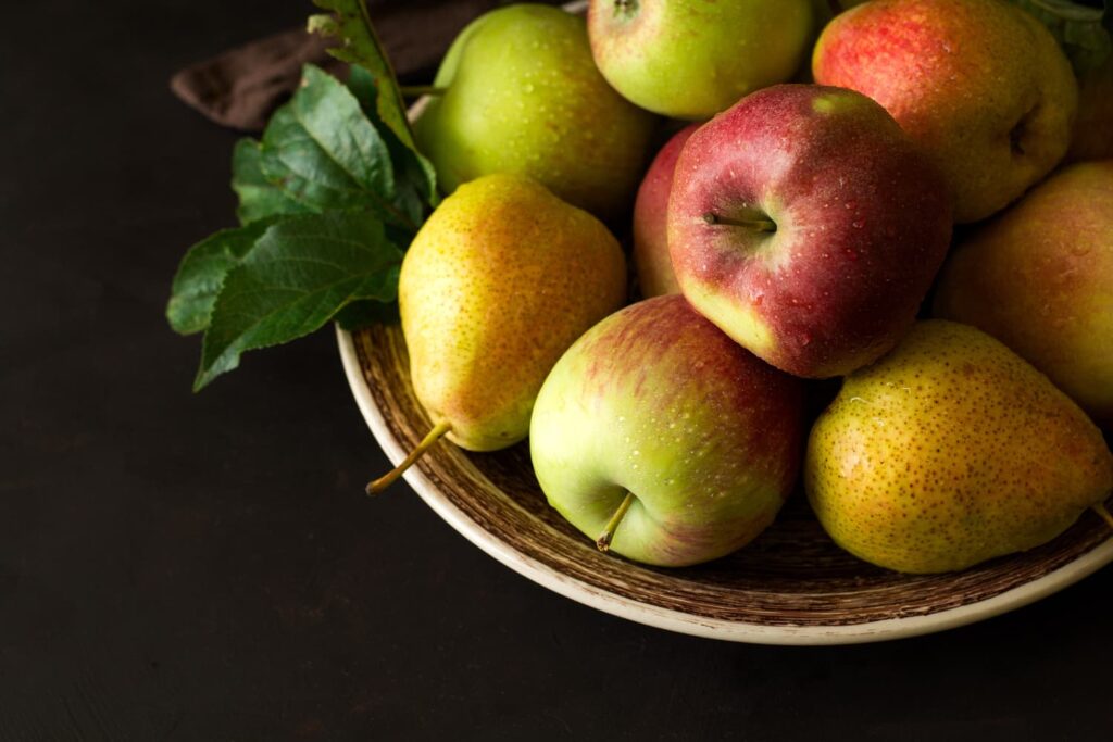 ingredients for homemade apple pear chutney
